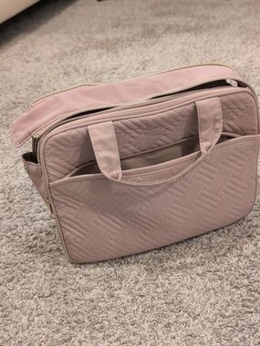 Quilted Mauve Travel Toiletry Bag